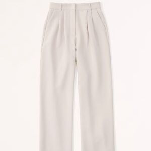 Abercrombie Sloan Pants Wide Leg in Light Taupe